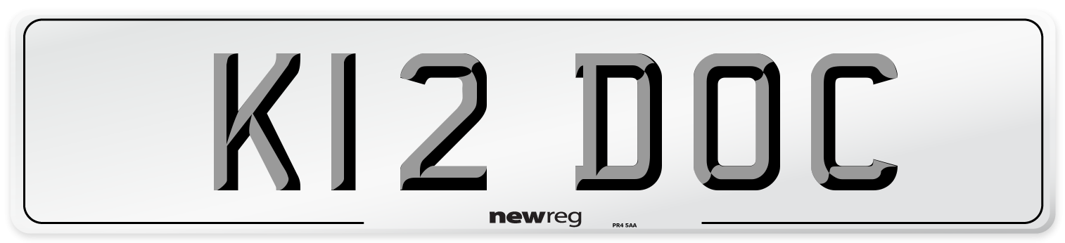 K12 DOC Number Plate from New Reg